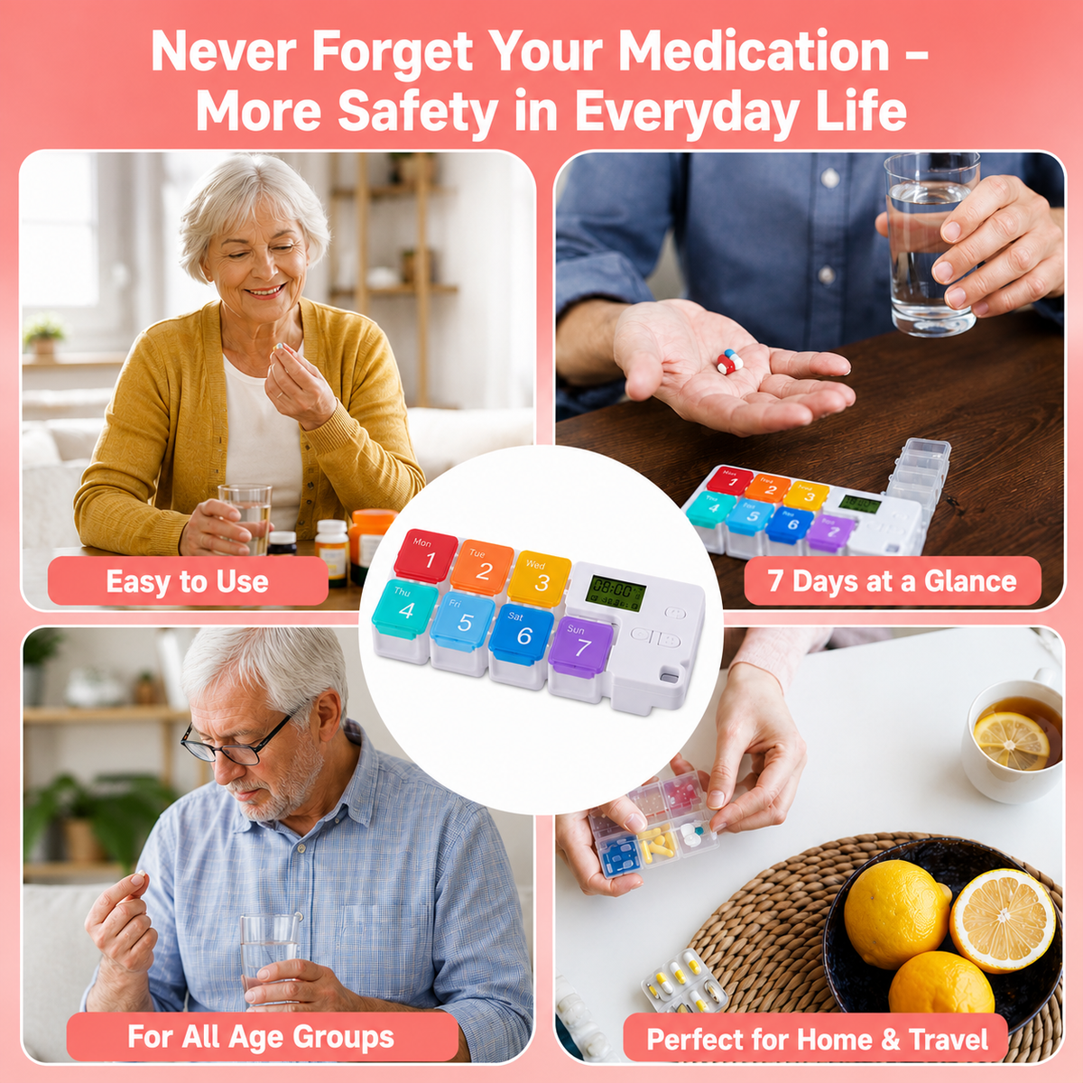 Smart Pill Organizer with Alarm & Reminder